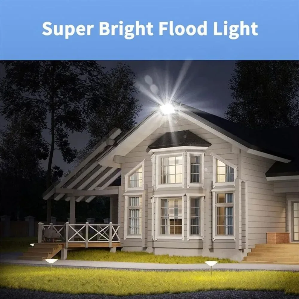 100W Led Flood Light Outdoor Security Garden Yard Spotlight Lamp IP66 Black